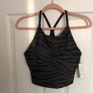 NWT Zebra Print Workout Crop Top